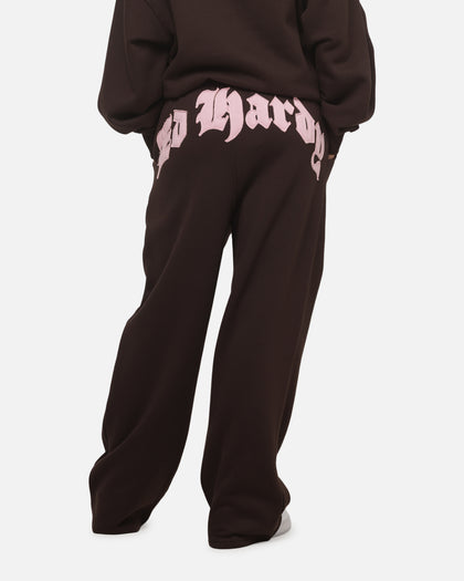 Ed Hardy Women's Distressed Trackpants Brown