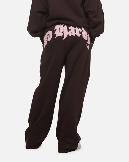 Ed Hardy Women's Distressed Trackpants Brown