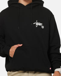 S Double Roots Dot Hoodie Black