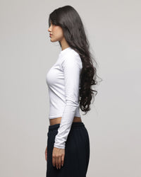 American Thrift Women's Fitted Long Sleeve T-Shirt White