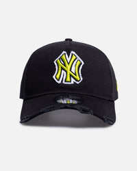 New Era New York Yankees 'Washed Frayed' 9FORTY A-Frame Snapback Washed Black