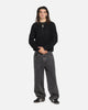 X-Large Script Waffle Knit Sweater Black