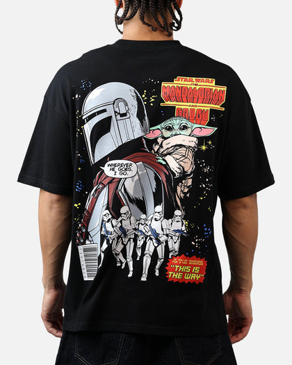73Studio Star Wars Mando And Grogu Comic T-Shirt Black