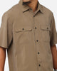 Saint Morta Cargo Button Up Shirt Khaki Green