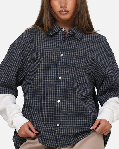 Carre Archive Layered Shirt Navy Plaid