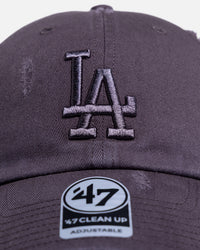 47 Brand Los Angeles Dodgers 'Distressed Logo' 47 Clean Up Strapback Charcoal