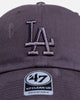 47 Brand Los Angeles Dodgers 'Distressed Logo' 47 Clean Up Strapback Charcoal
