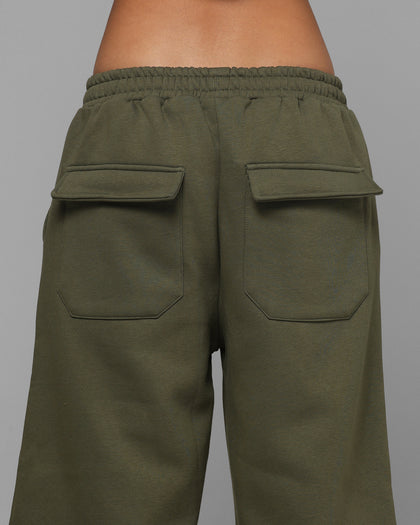 Loiter Hybrid Premium Shorts Olive/Pink