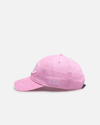 Von Dutch Distressed Zigzag Dad Strapback Cap Pink