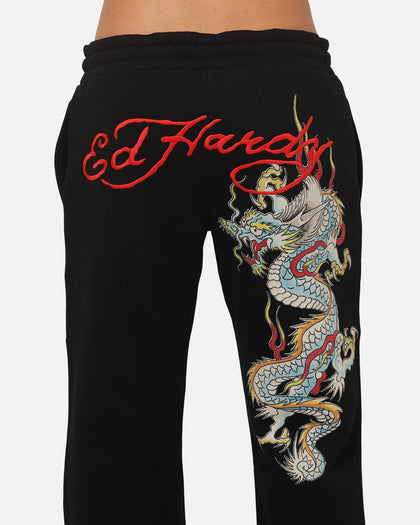 Ed Hardy Women's Afterburn Flare Trackpants Black