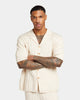 XXIII Terry Knit Button Up Shirt Tan