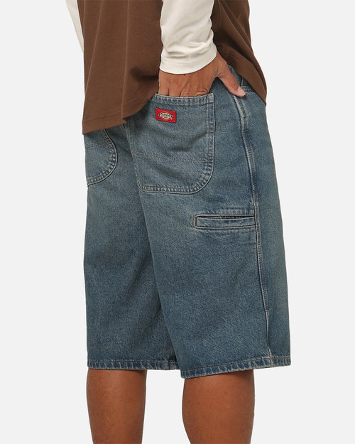 Dickies Denim 13" Loose Jean Shorts Khaki Tinted Blue