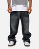 MNML Ultra Baggy Shadow Patch Denim Jeans Light Blue Wash