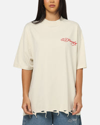 Ed Hardy Venom Rose T-Shirt Washed White