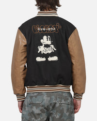 Carré x Disney Mickey & Friends Varsity Jacket Washed Black