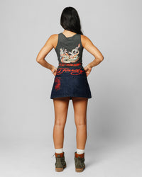 Ed Hardy Women's Ripped Dragon Tank Black