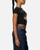 Ed Hardy Women's Flame Roll Baby T-Shirt Black