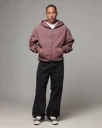 American Thrift Zip Hoodie Oxblood