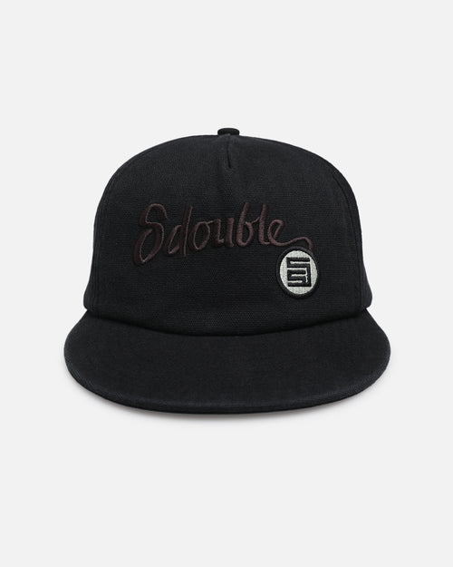 S Double Canvas Cap Black