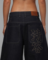 Loiter Shibuya Pleated Jorts Indigo