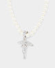 Saint Morta Cupids Pearl Necklace White Gold