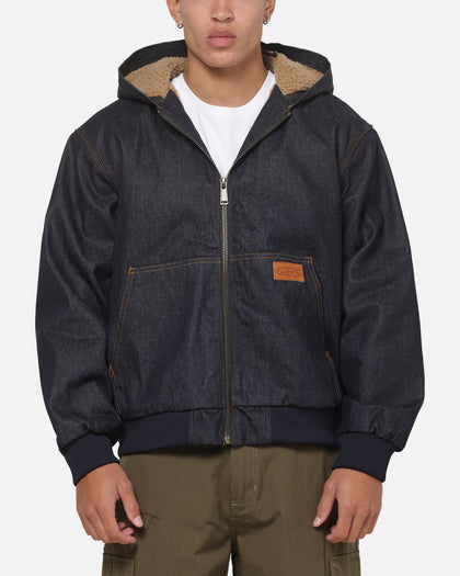Carre Sherpa Lined Hoodie Raw Indigo