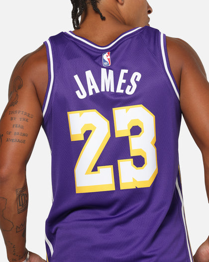 Nike LeBron James Los Angeles Lakers 2025/26 Statement Edition Dri-FIT NBA Swingman Jersey Field Purple