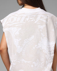 Loiter Sketch Book Muscle T-Shirt White