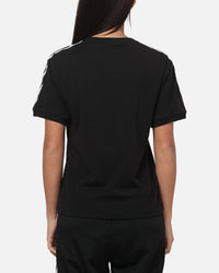 Adidas Women's 3 Stripe T-Shirt Black/White