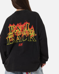 73Studio X Diablo Halloween Evil Is Coming Back Long Sleeve T-Shirt Vintage Black