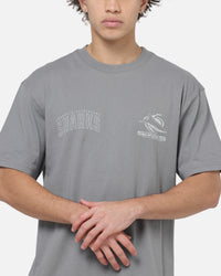Bleacher Athletic Cronulla Sharks NRL Attrition Solid T-Shirt Grey