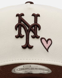 New Era New York Mets 'Pink Satin Hearts Walnut' 9FORTY A-Frame Snapback Chrome/Walnut