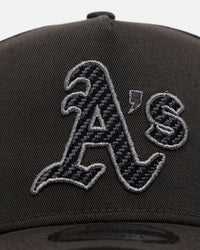 New Era Oakland Athletics 'Carbon Weave' 9FORTY A-Frame Snapback Black