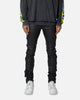 MNML X566 Skinny Leather Lace-Up Pants Black