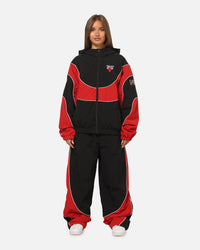 Mitchell & Ness Chicago Bulls Nylon Tracksuit Pants Black/Red