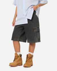 X-Large Baggy Cargo Denim 91 Shorts Washed Black