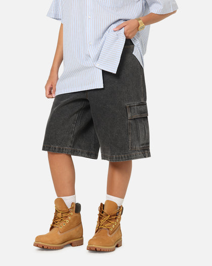 X-Large Baggy Cargo Denim 91 Shorts Washed Black