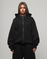 American Thrift Zip Hoodie Black