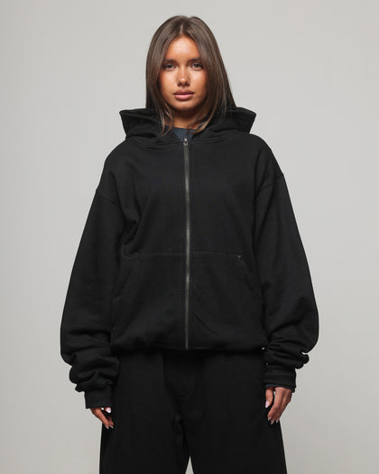 American Thrift Zip Hoodie Black