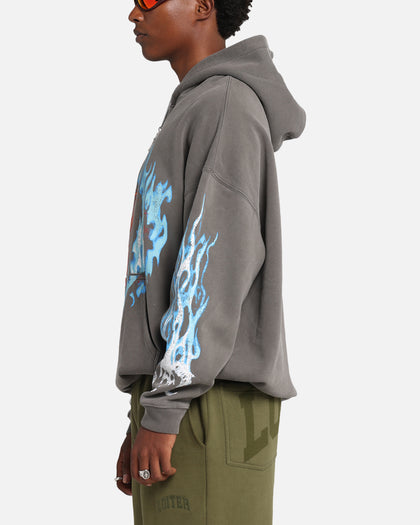 American Thrift X Lord Of The Rings Balrog Premium Hoodie Washed Charcoal
