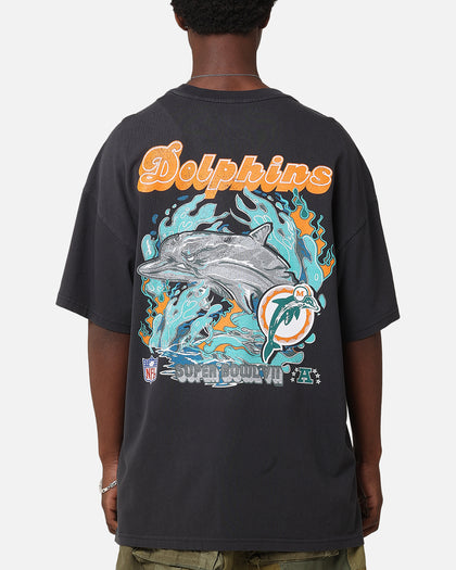 Mitchell & Ness Miami Dolphins 'Alter Ego' Flames T-Shirt Faded Black