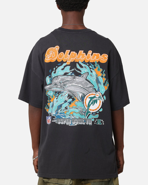 Mitchell & Ness Miami Dolphins 'Alter Ego' Flames T-Shirt Faded Black