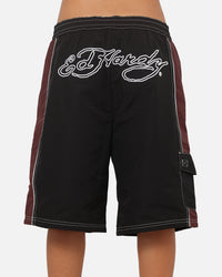 Ed Hardy Fury Shorts Plum/Black