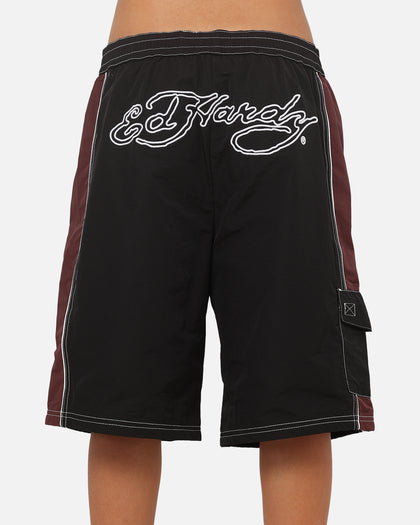 Ed Hardy Fury Shorts Plum/Black