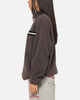 X-Large Stripe Polar Fleece Quarter Zip Fleece Mocha