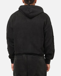 Ed Hardy Fray Zip Hoodie Black