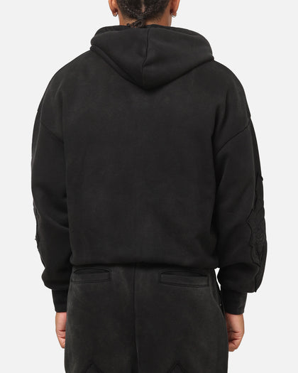 Ed Hardy Fray Zip Hoodie Black