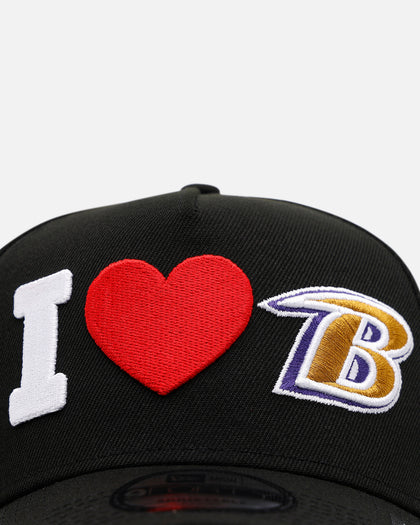 New Era Baltimore Ravens 'Love' 9FORTY A-Frame Snapback Black