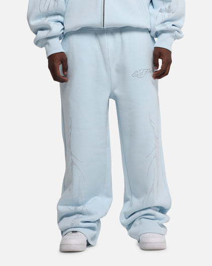 Ed Hardy Cyber Rhinestone Track Pants Light Blue