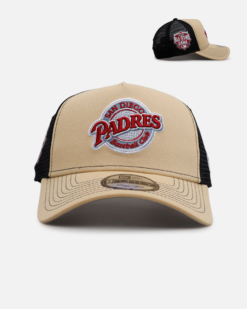 New Era San Diego Padres 'Vintage Truckers' 9FORTY A-Frame Trucker Snapback Vegas Gold
